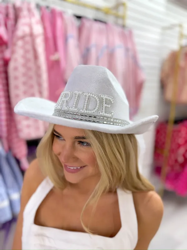 Bride Felt Cowboy Hat made by Fame