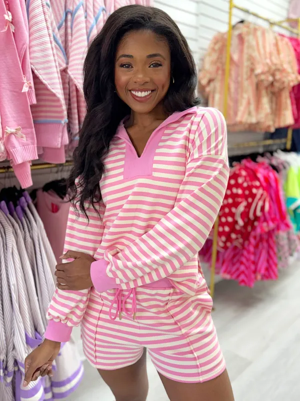 Off The Edge Stripe Top sold by Bella Rose boutique