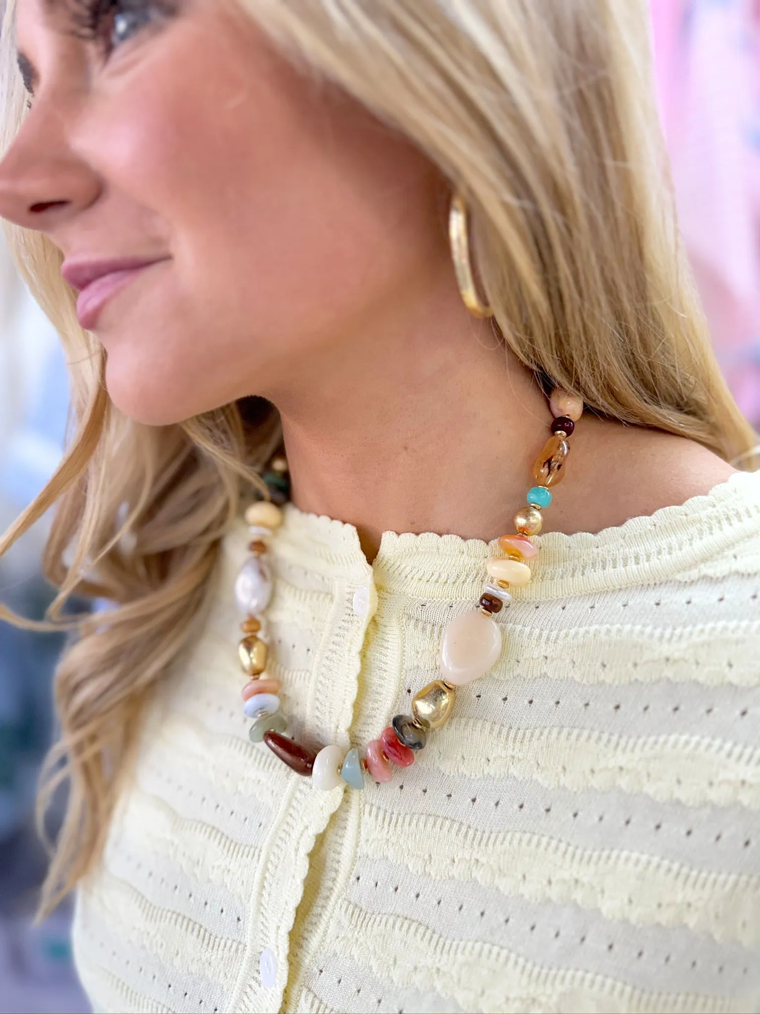 Organic Shaped Multi Necklace sold by Bella Rose boutique product image thumbnail 2