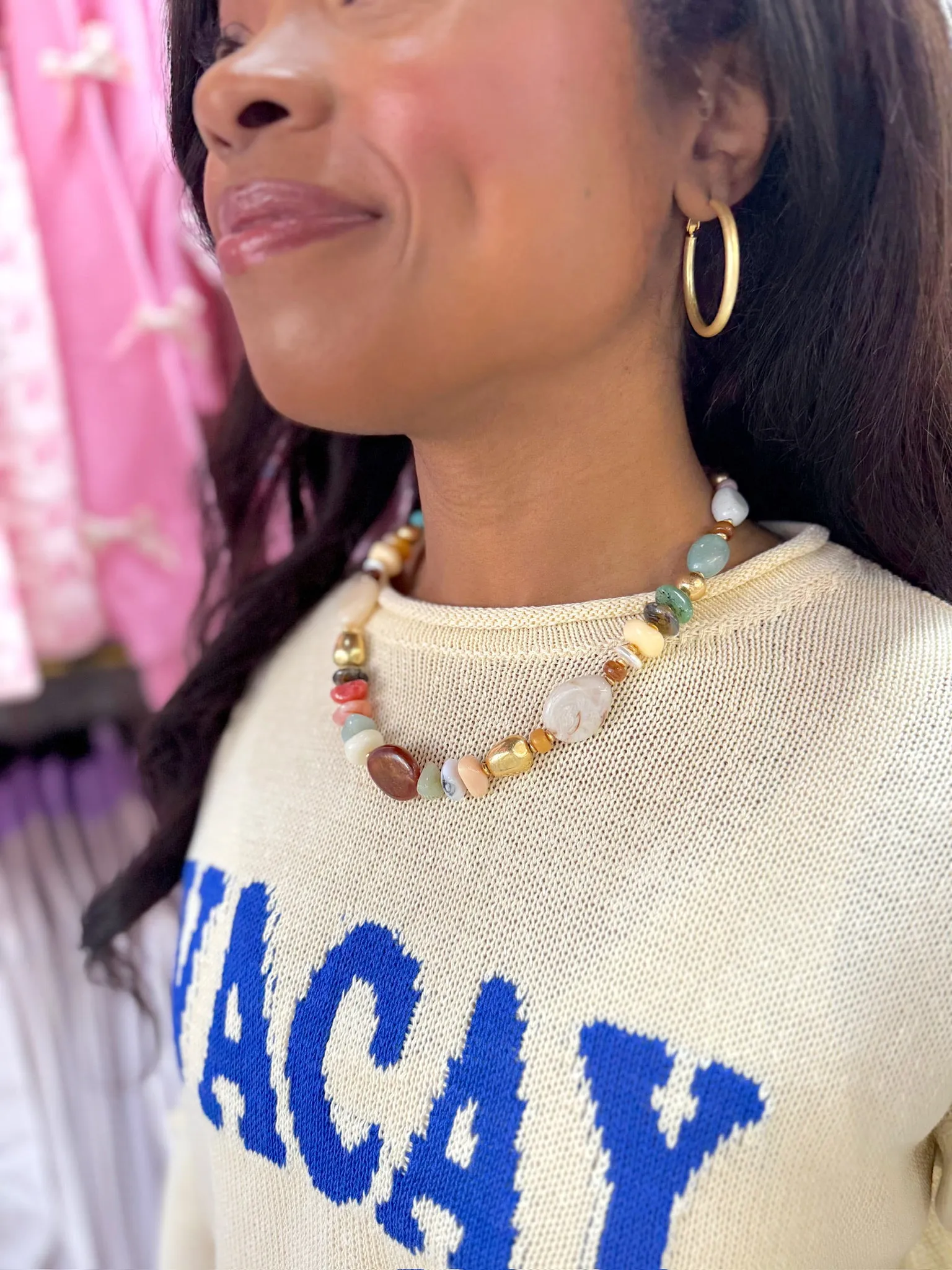 Organic Shaped Multi Necklace sold by Bella Rose boutique