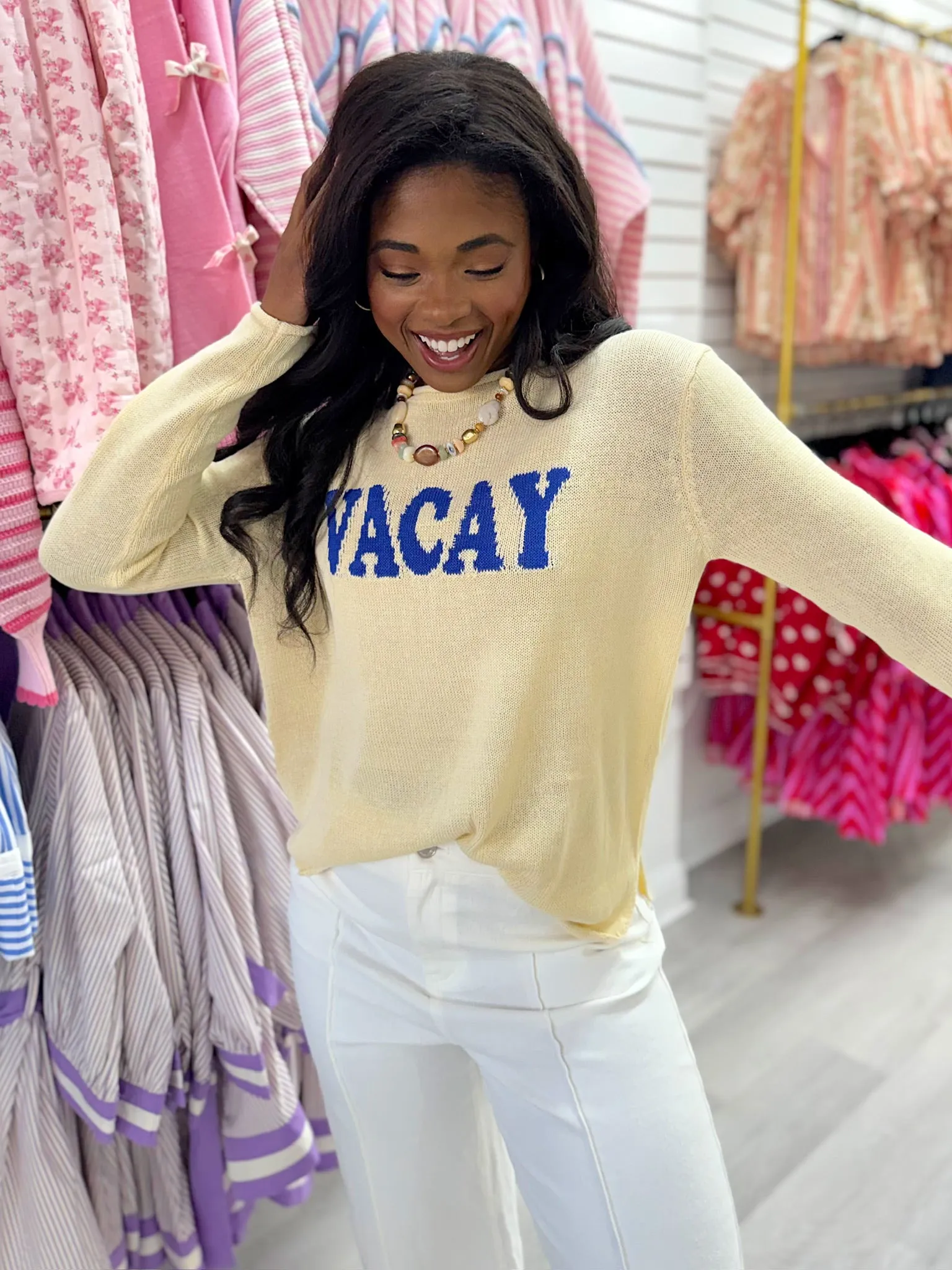 Vacay Sweater Top sold by Bella Rose boutique product image thumbnail 5