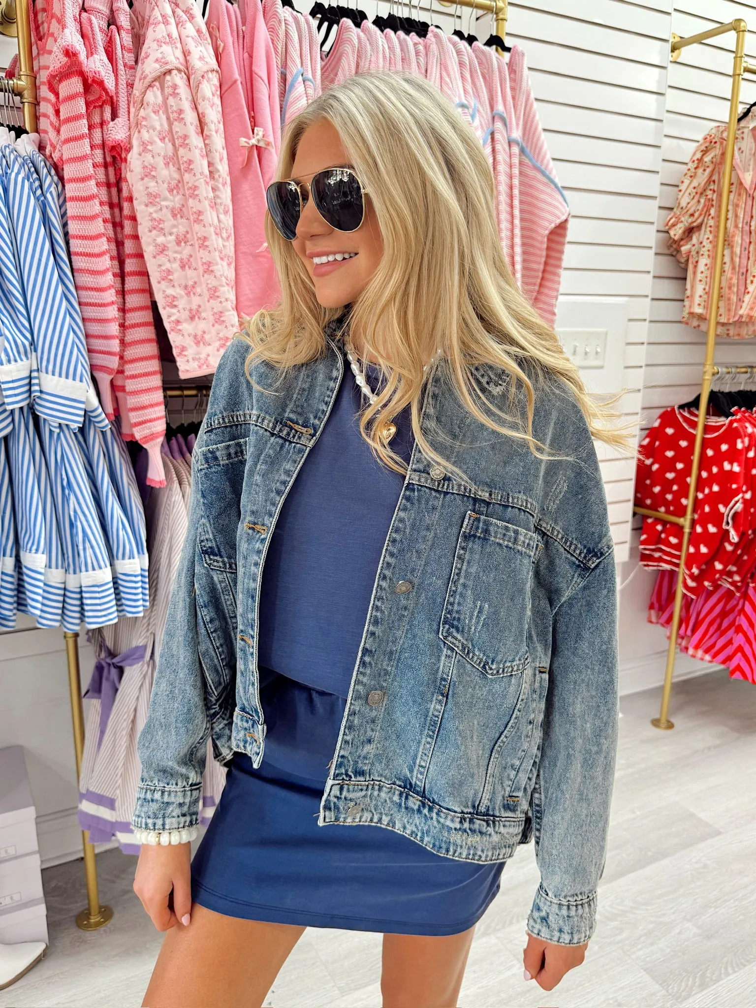 Could Be Us Denim Jacket sold by Bella Rose boutique product image thumbnail 3