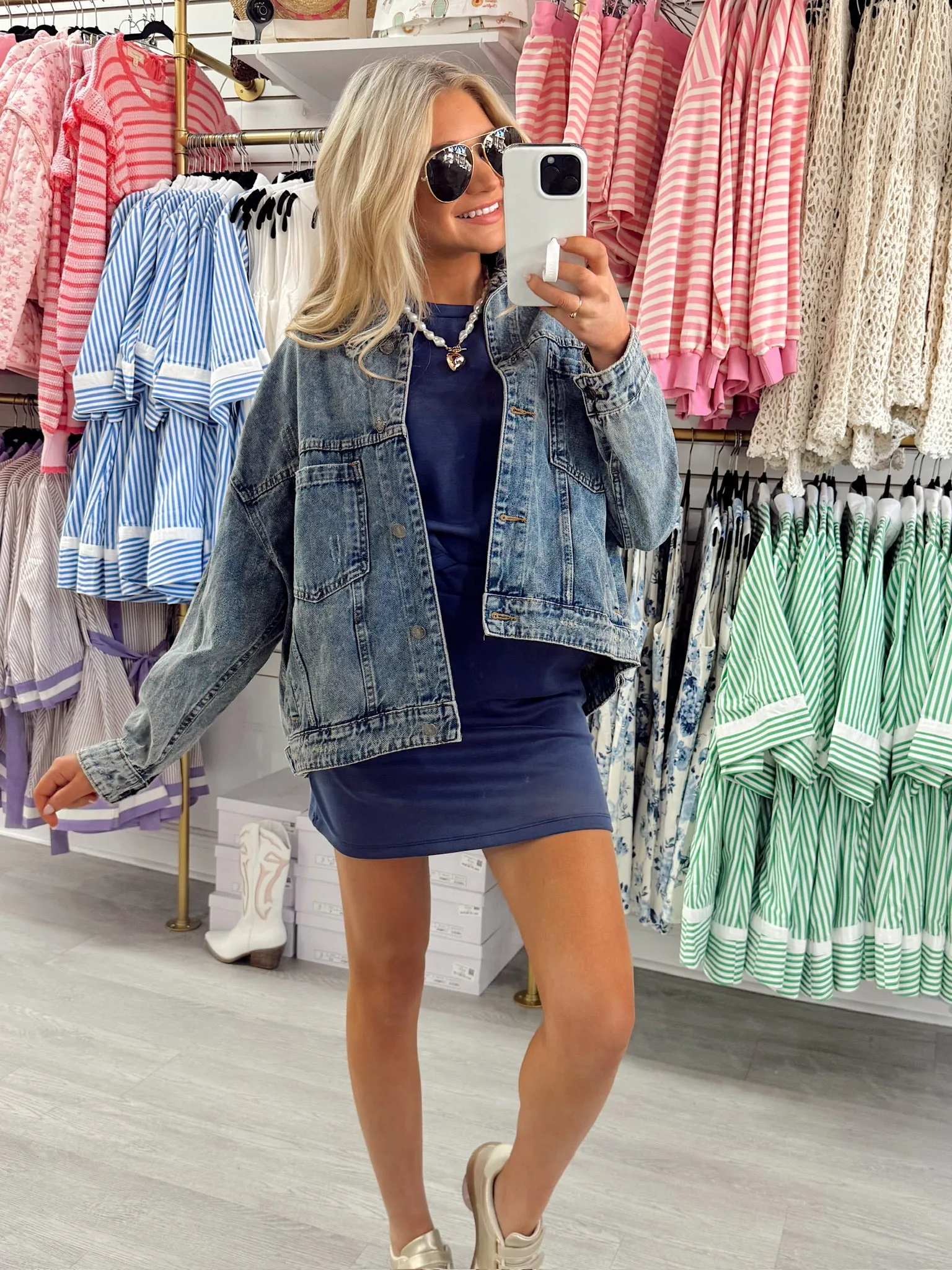 Could Be Us Denim Jacket sold by Bella Rose boutique product image thumbnail 2