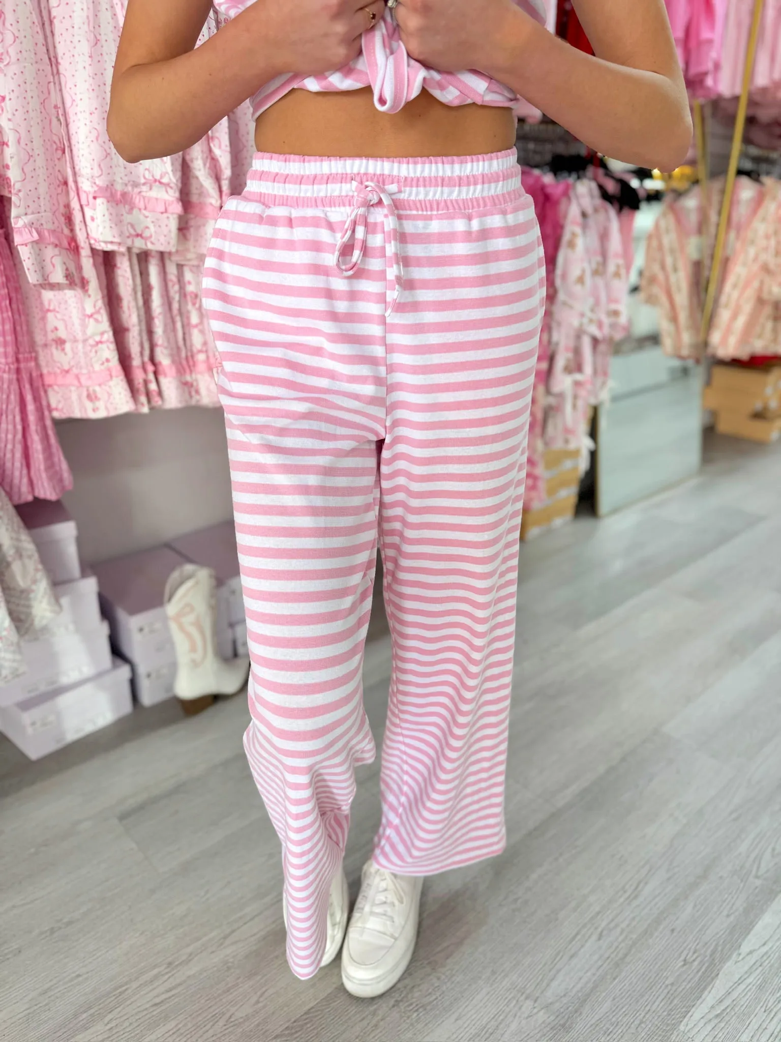 LuLu Mac Stripe Pants sold by Bella Rose boutique