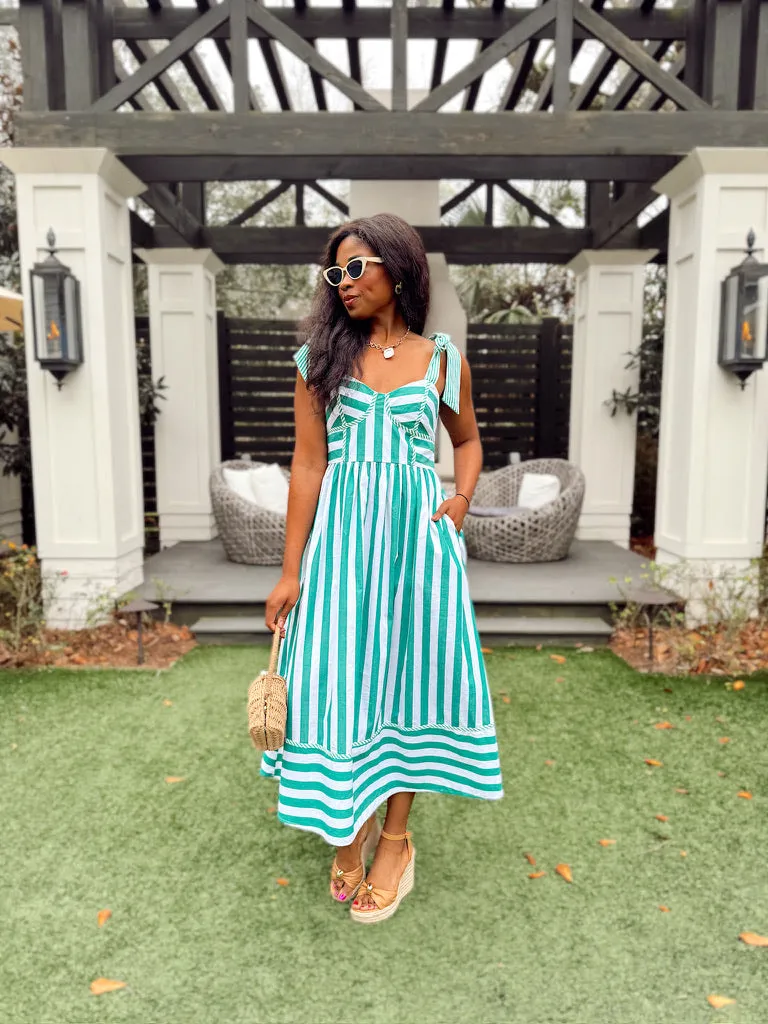 Keep Me Close Stripe Midi Dress sold by Bella Rose boutique product image thumbnail 4