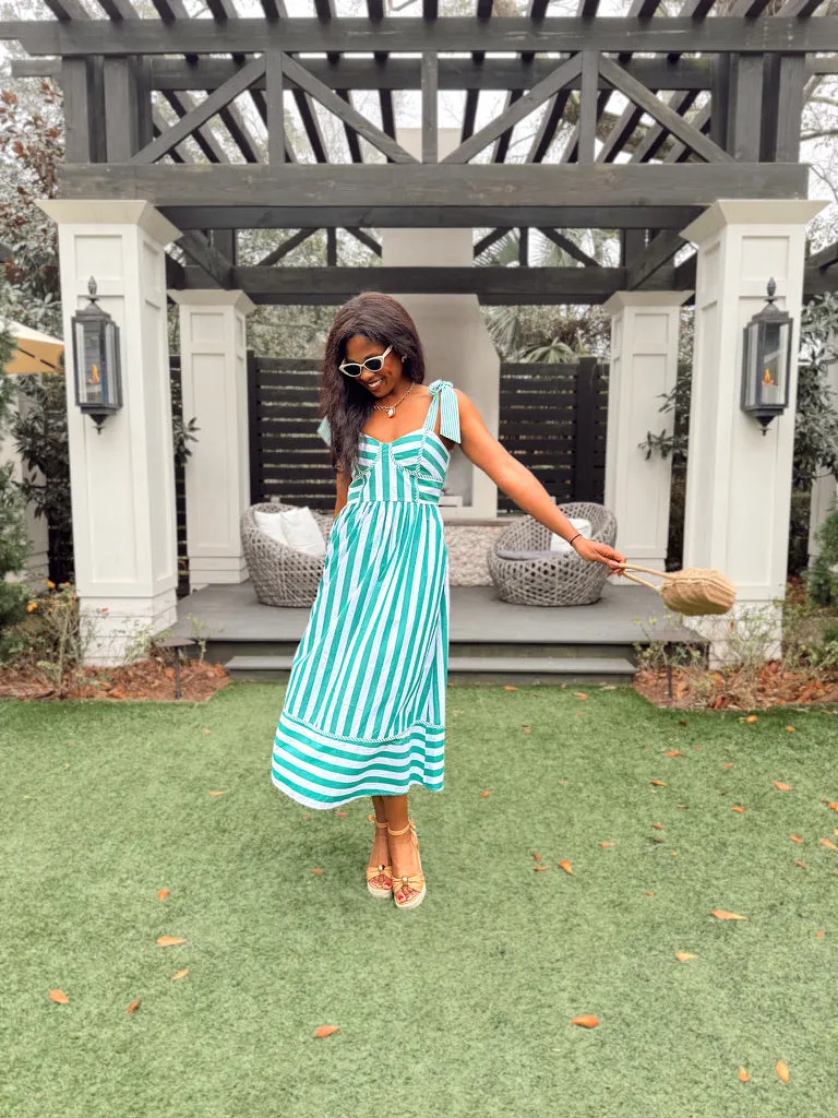 Keep Me Close Stripe Midi Dress sold by Bella Rose boutique product image thumbnail 3