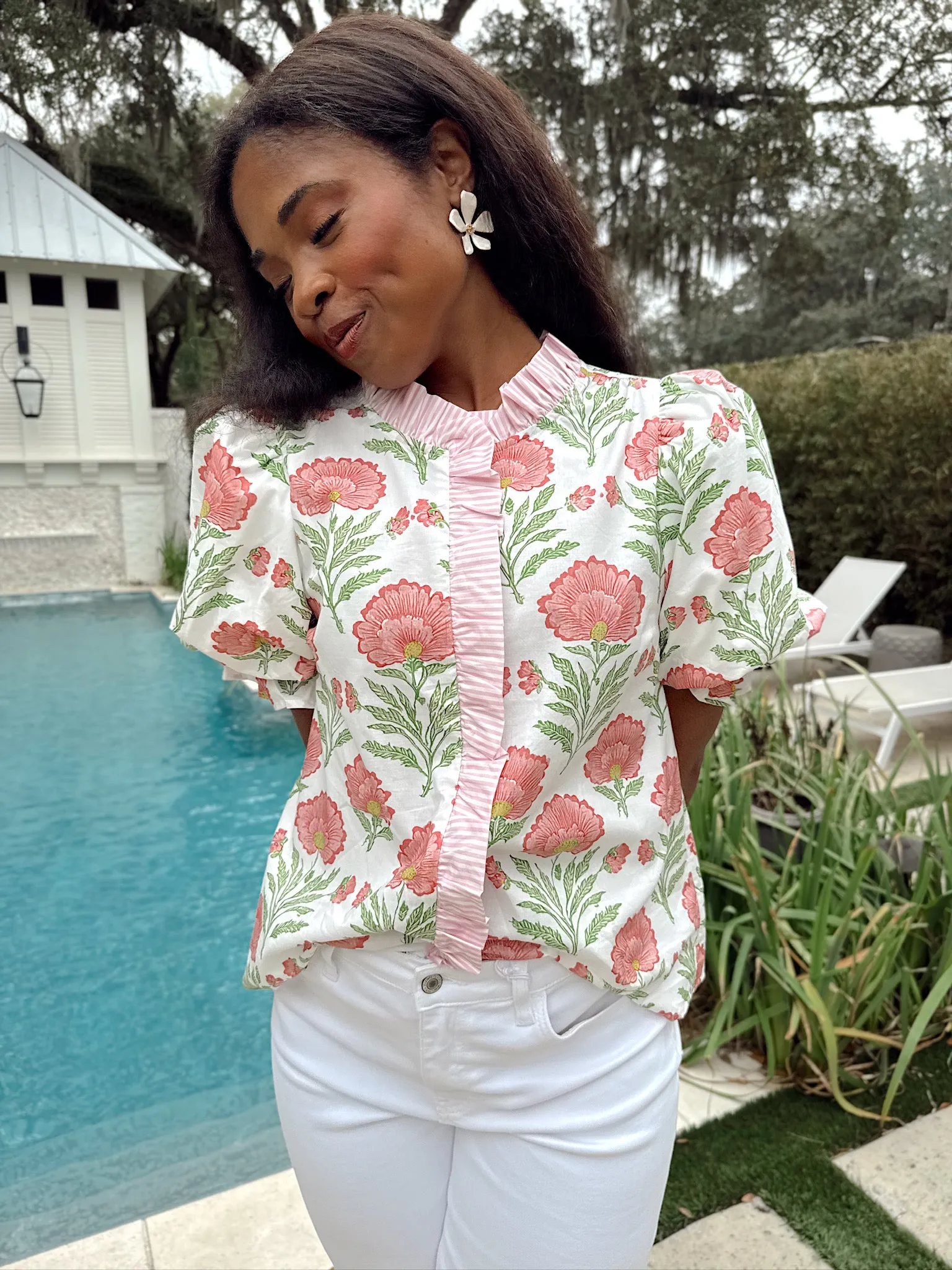 Charming Life Floral Top sold by Bella Rose boutique product image thumbnail 2
