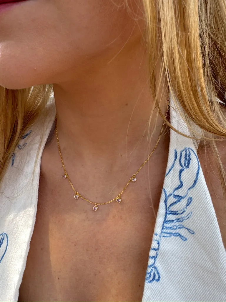 Dainty Heart Charm Necklace sold by Bella Rose boutique