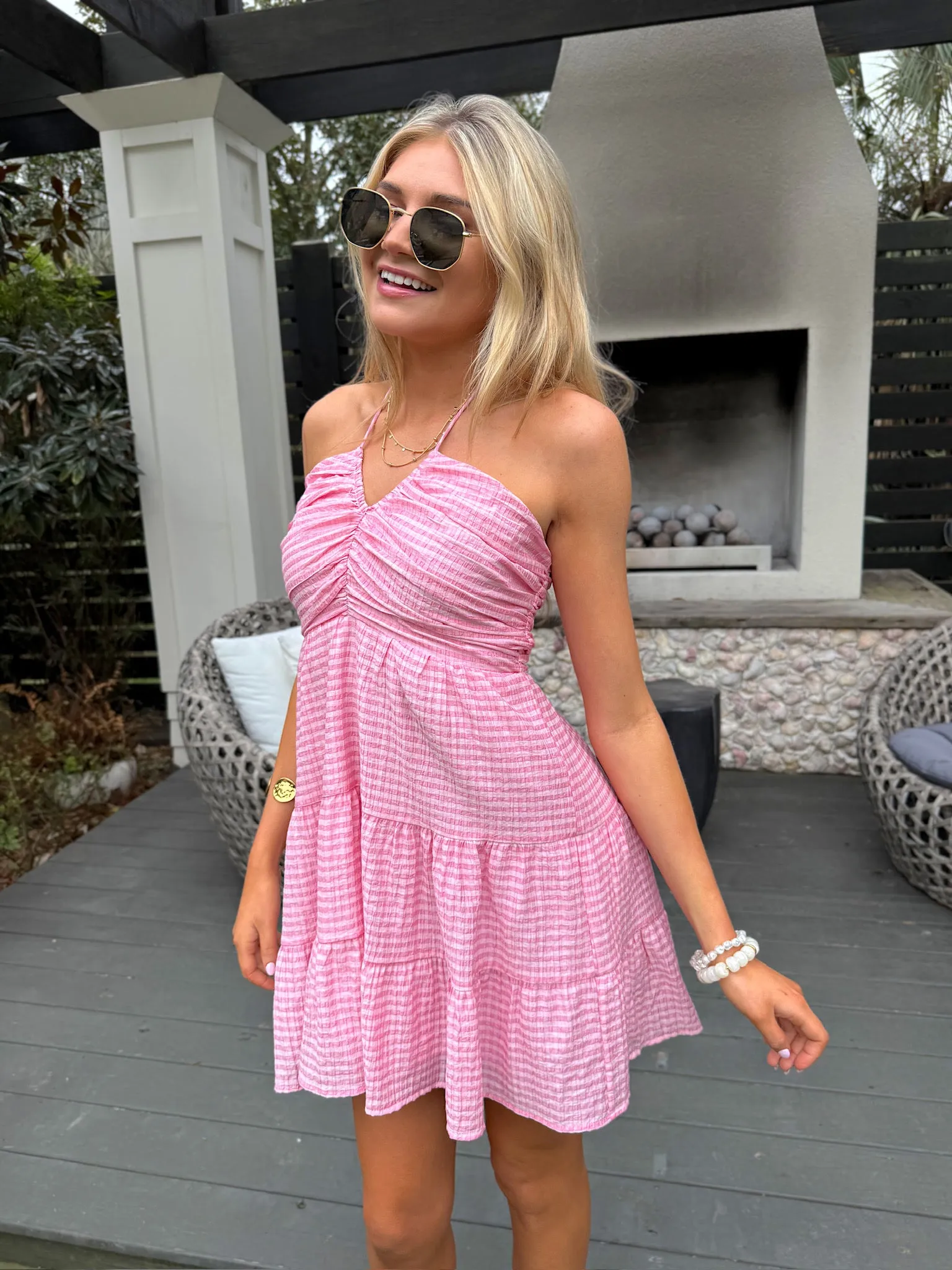 Springtime Daze Gingham Dress sold by Bella Rose boutique product image thumbnail 5