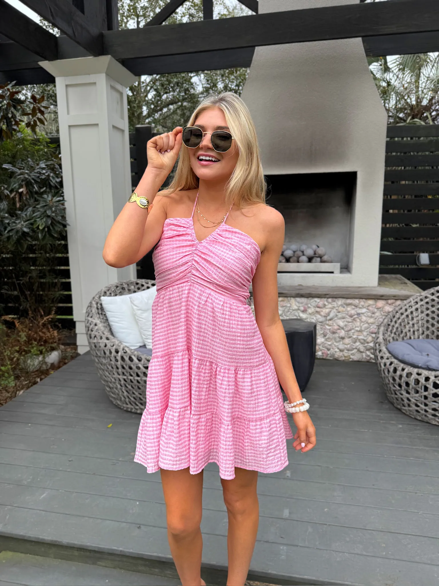 Springtime Daze Gingham Dress sold by Bella Rose boutique product image thumbnail 2