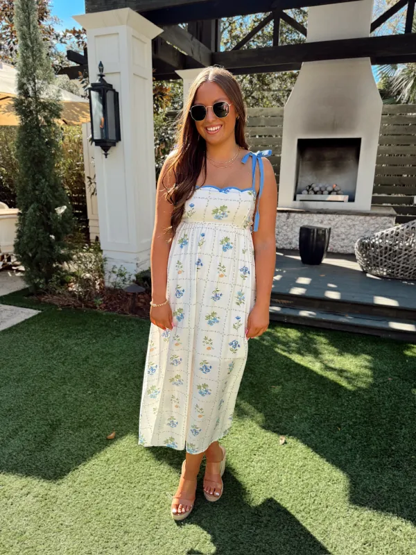 Sweet Escape Floral Midi Dress made by Blu Pepper