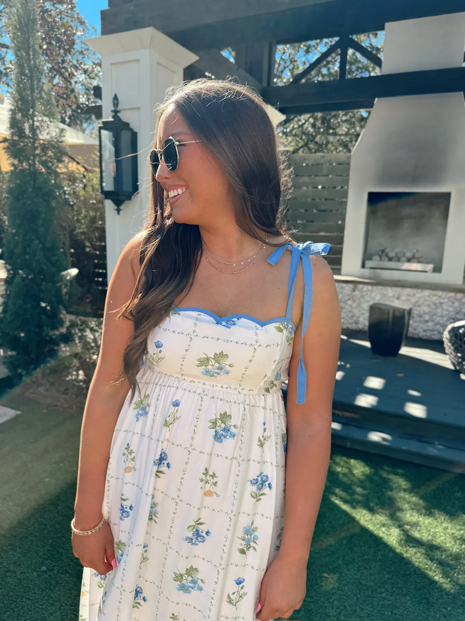 Sweet Escape Floral Midi Dress sold by Bella Rose boutique product image thumbnail 5