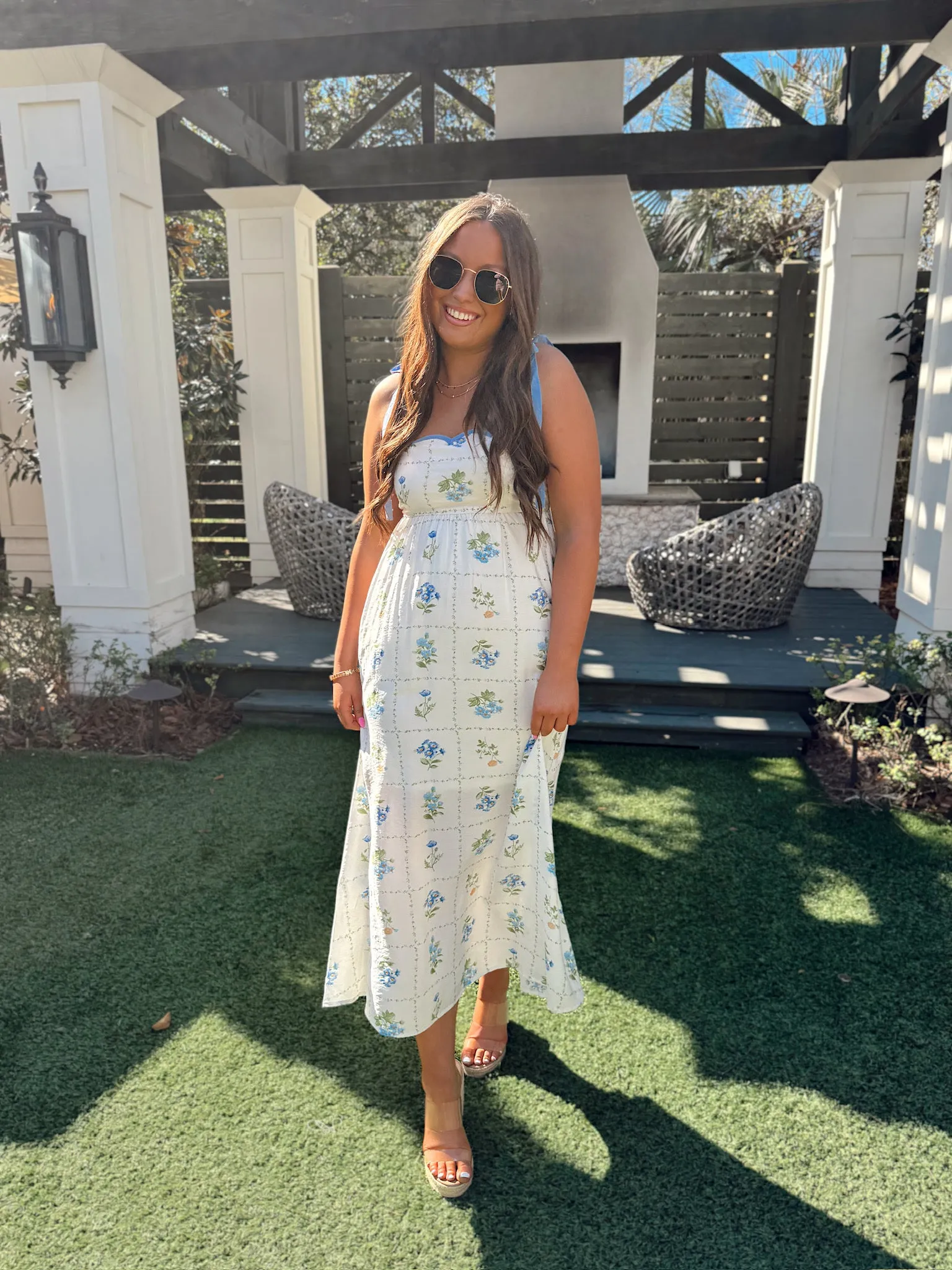 Sweet Escape Floral Midi Dress sold by Bella Rose boutique product image thumbnail 3