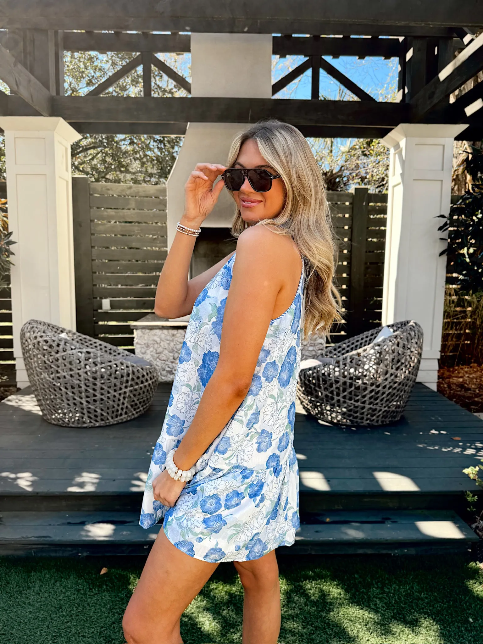 Always True Floral Halter Dress sold by Bella Rose boutique product image thumbnail 4