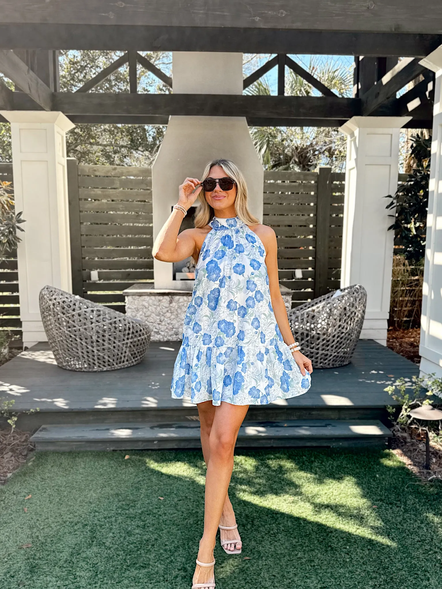 Always True Floral Halter Dress sold by Bella Rose boutique product image thumbnail 3