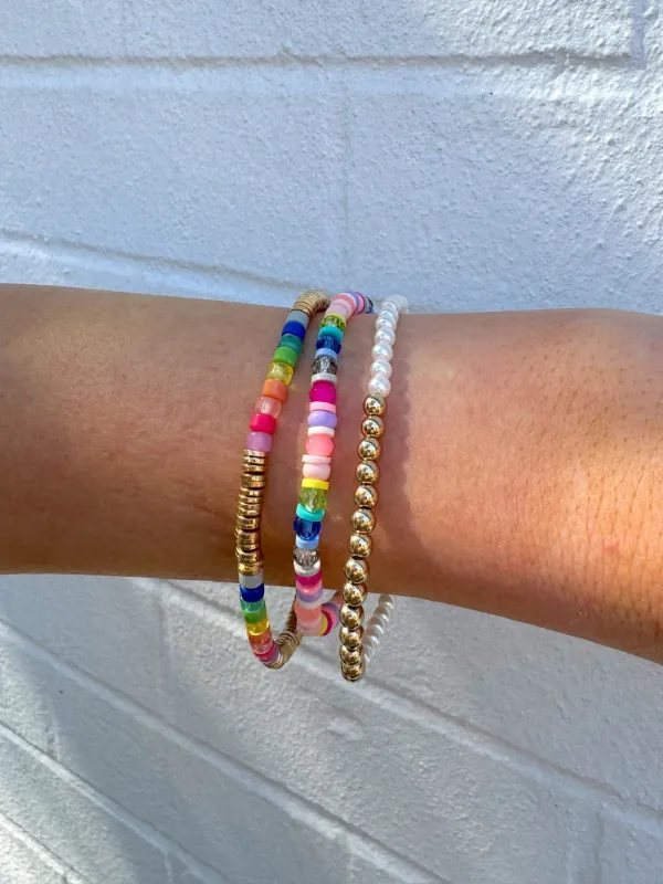 3 Piece Assorted Bead Bracelet Set made by Fame
