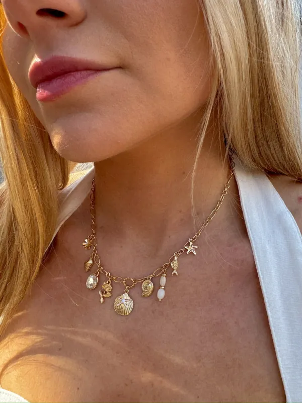 Sea Life Charm Necklace made by Fame