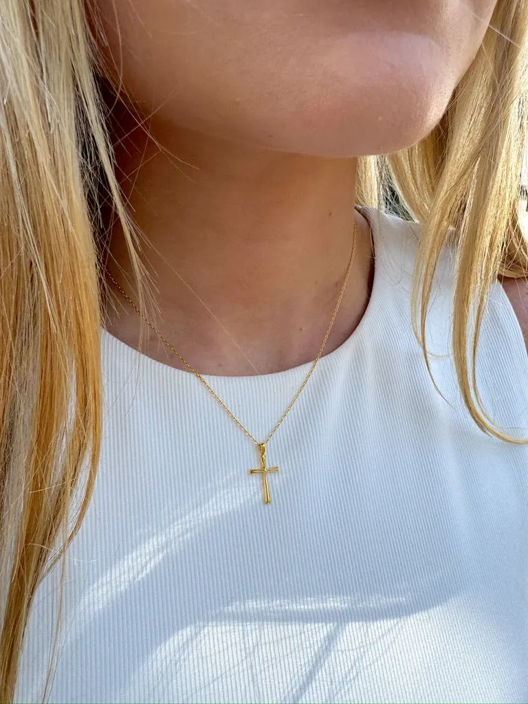 Dainty Cross Pendant Necklace sold by Bella Rose boutique