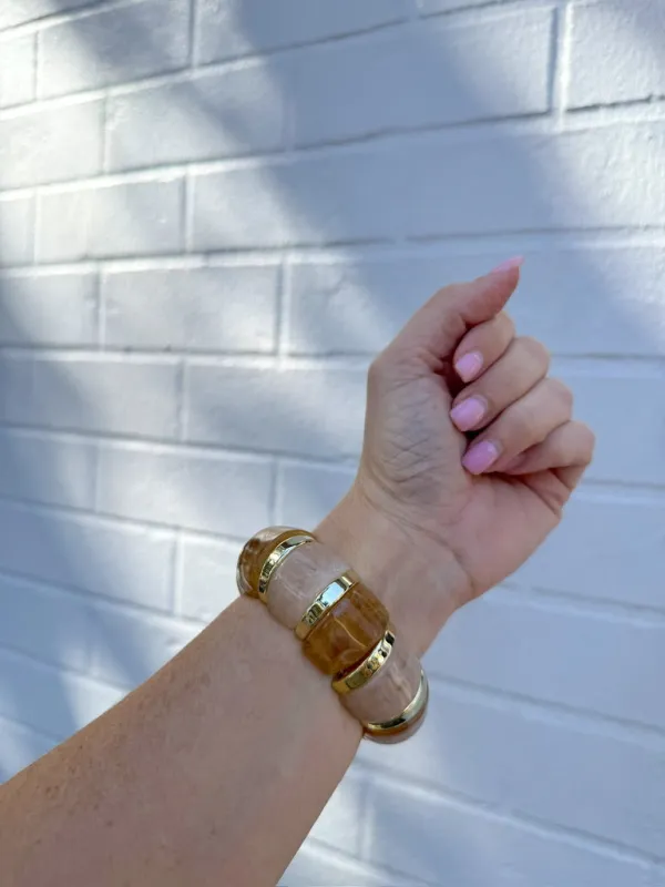 Resin Block Stretch Bracelet made by Fame