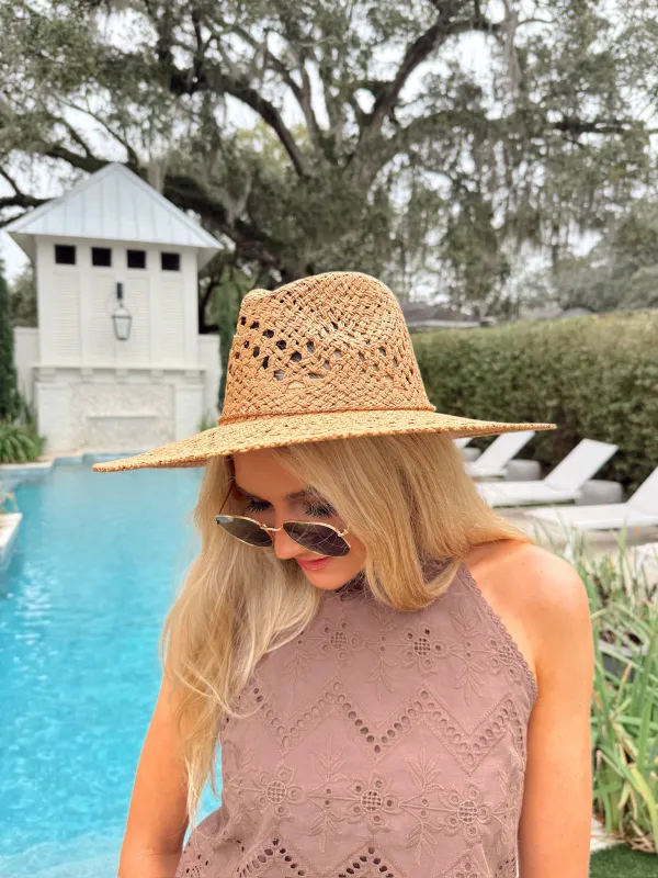 Chain Straw Sun Hat made by Fame