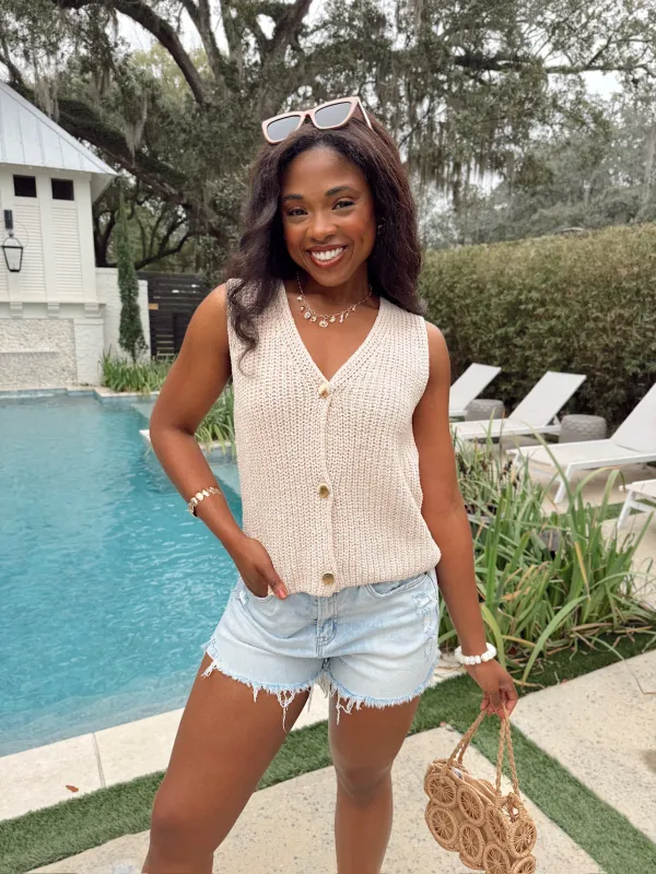 Out To The Beach Knit Top made by She and Sky