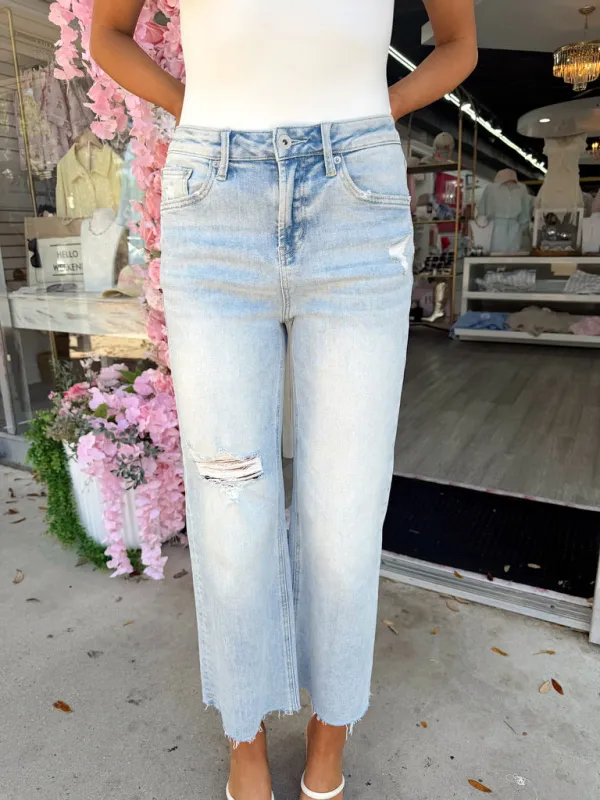 RESTOCK: Mariana High-Waisted Distressed Jeans made by Mica Denim