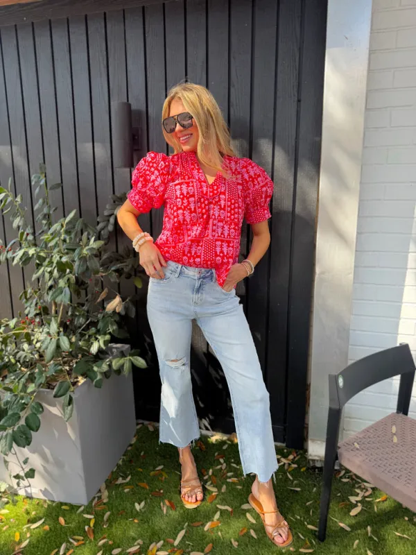 Dream In Bloom Floral Top made by entro