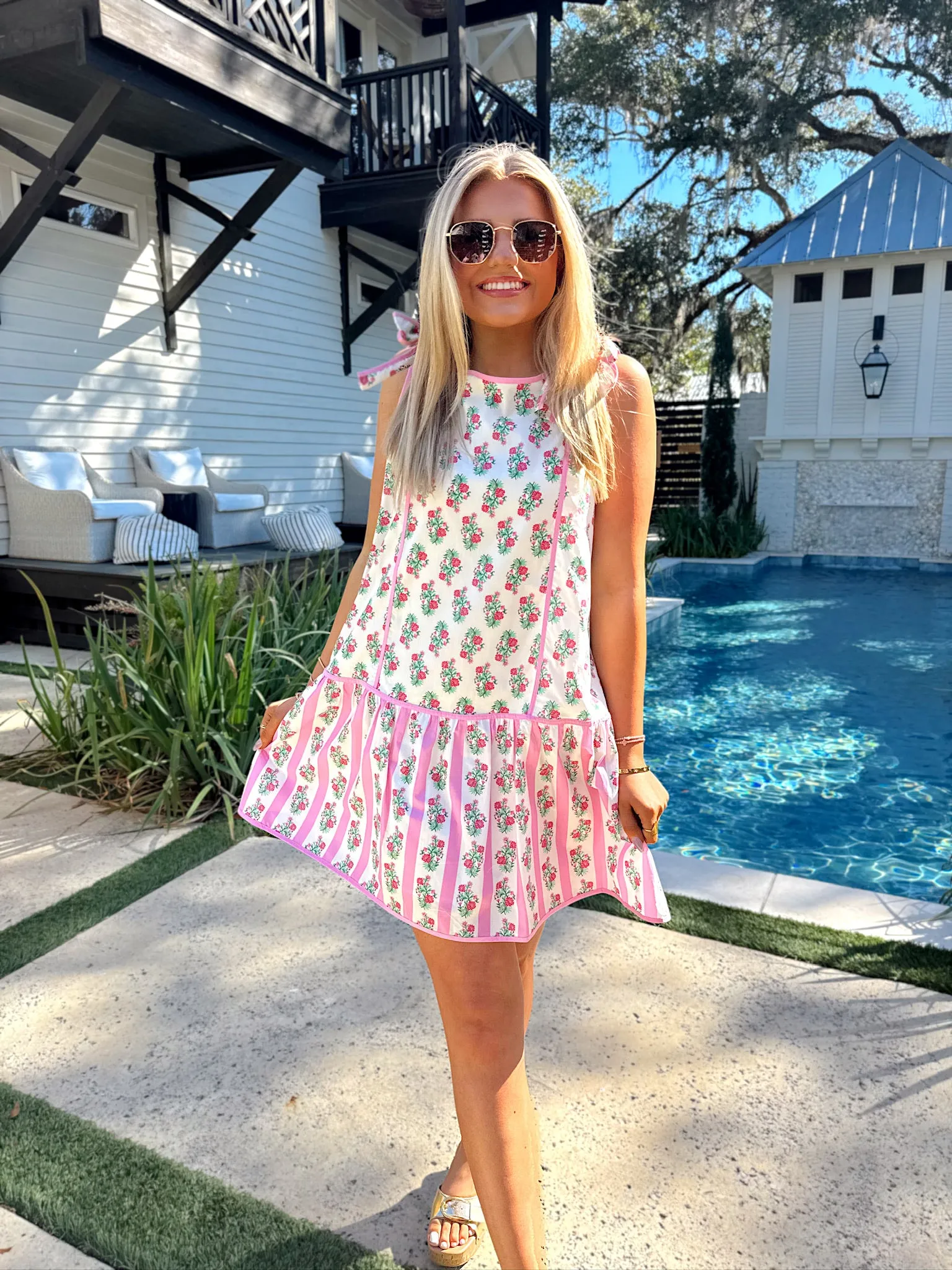 Floral Route Mini Dress sold by Bella Rose boutique product image thumbnail 3