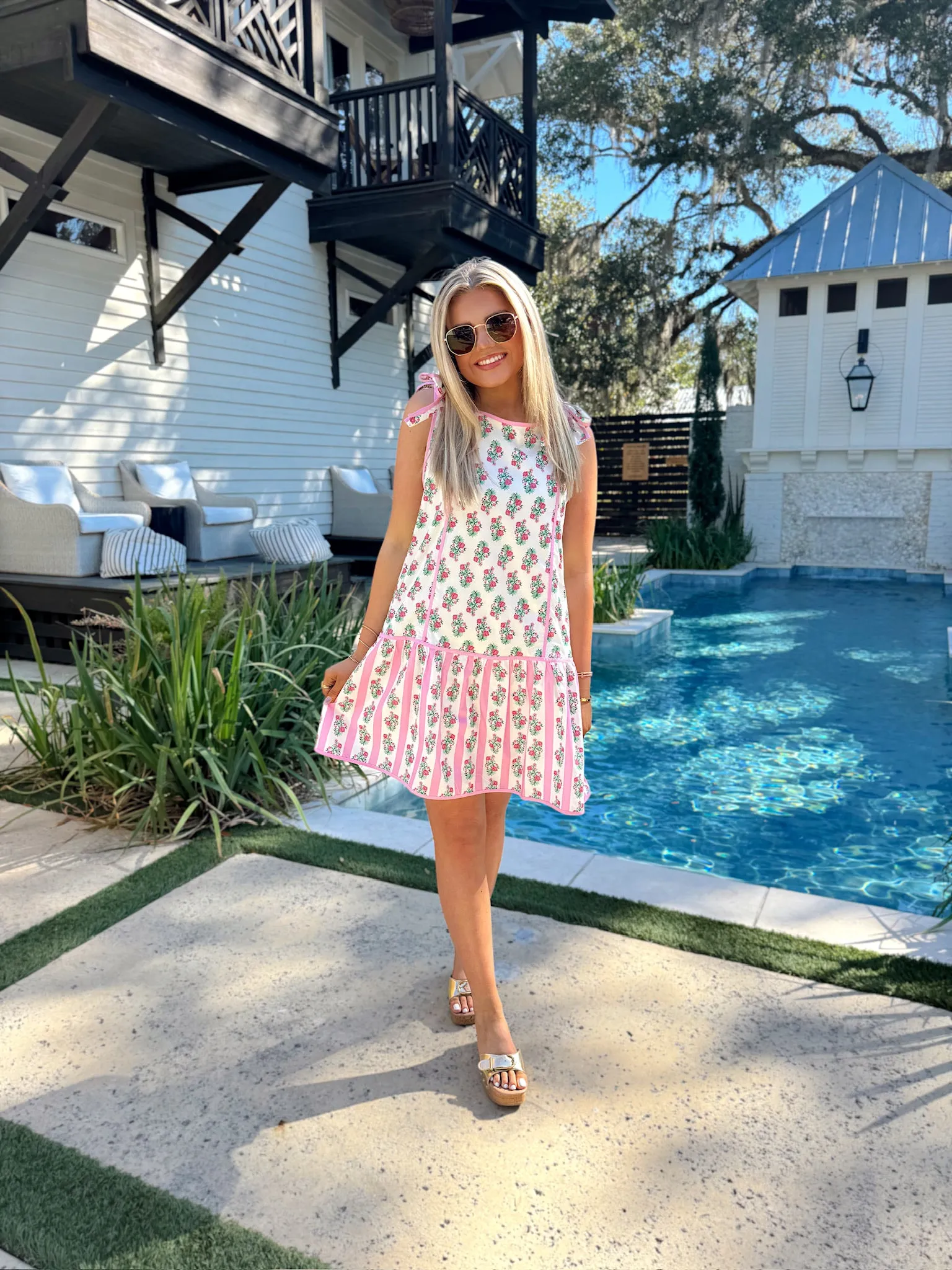 Floral Route Mini Dress sold by Bella Rose boutique product image thumbnail 4