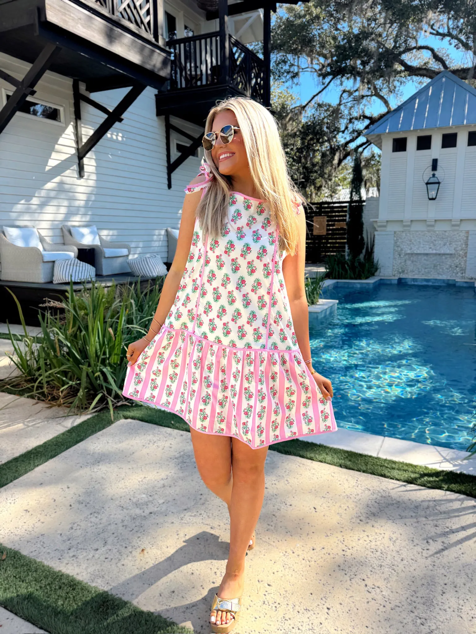 Floral Route Mini Dress sold by Bella Rose boutique