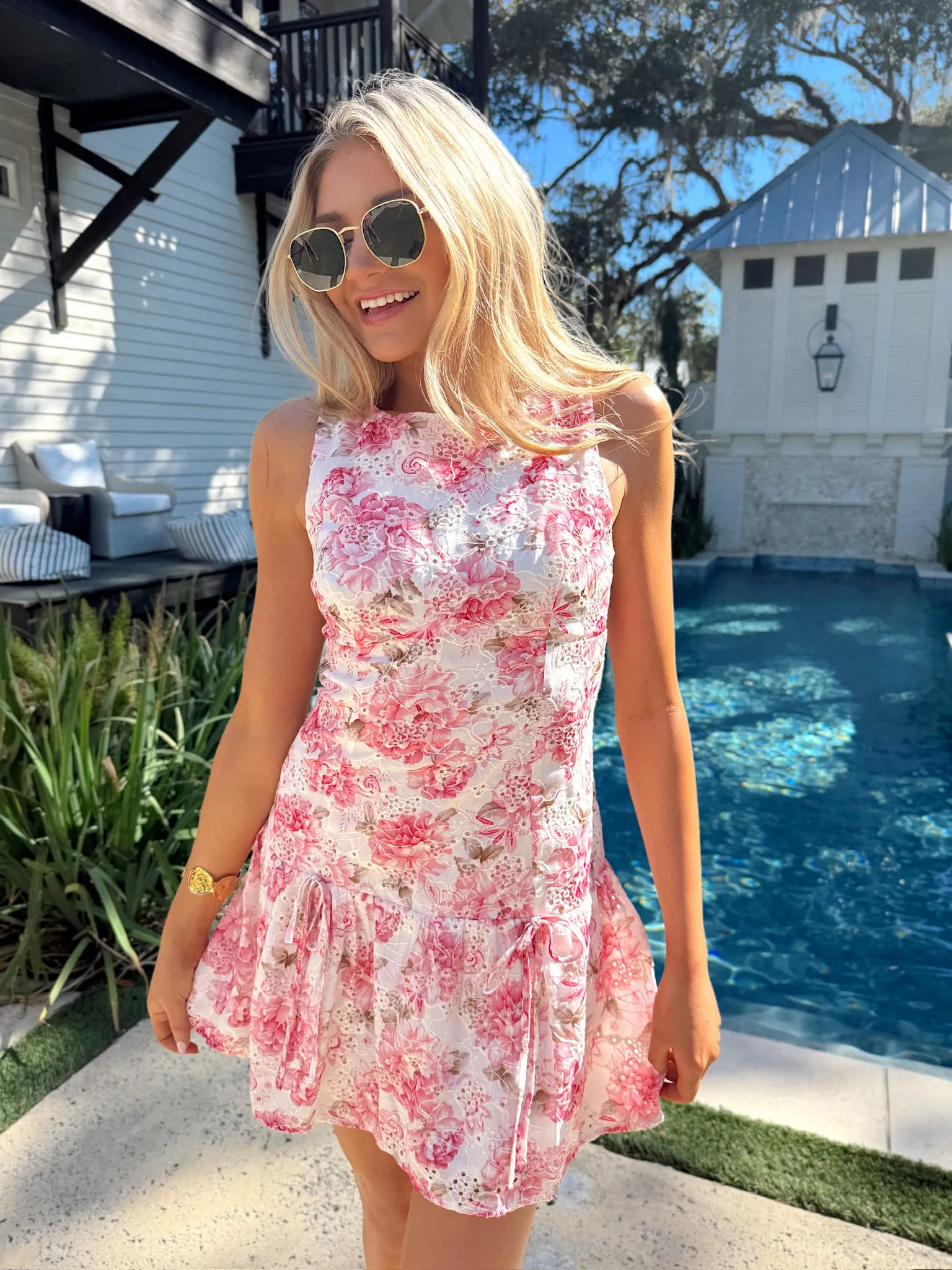 Confident Decisions Floral Mini Dress sold by Bella Rose boutique product image thumbnail 4