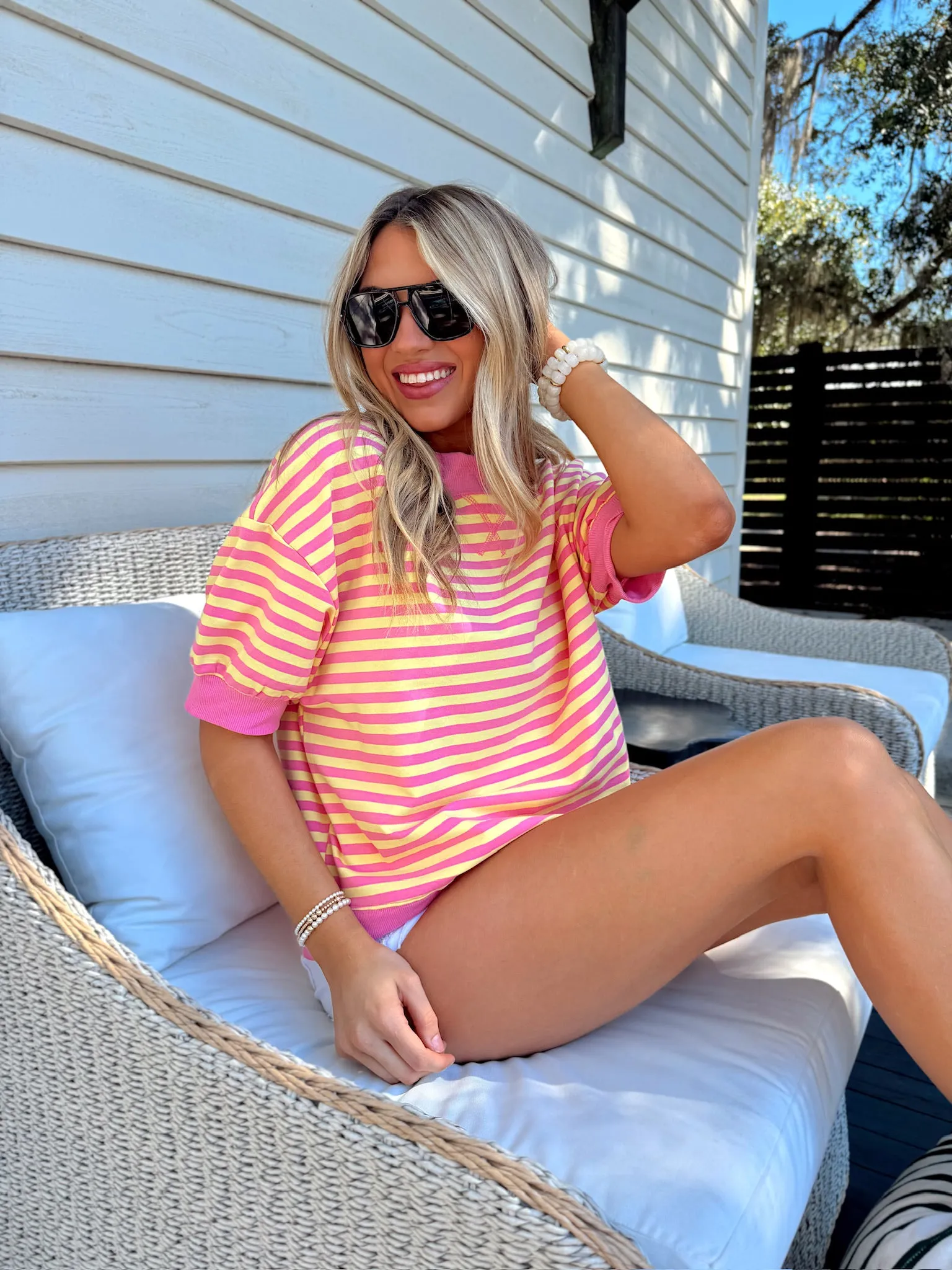 Groovy Glow 3/4 Sleeve Top sold by Bella Rose boutique