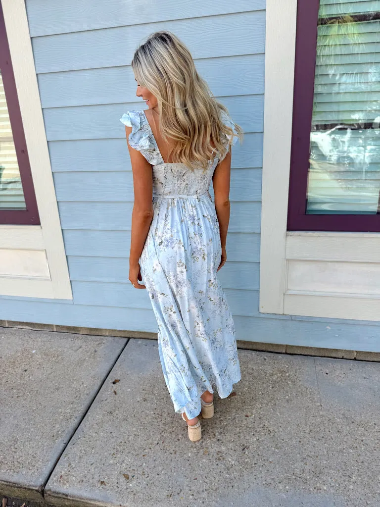 Elegantly In Route Floral Midi Dress sold by Bella Rose boutique product image thumbnail 4