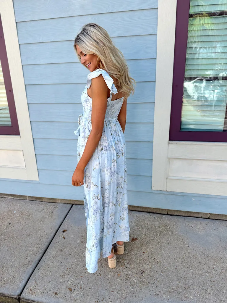 Elegantly In Route Floral Midi Dress sold by Bella Rose boutique product image thumbnail 5