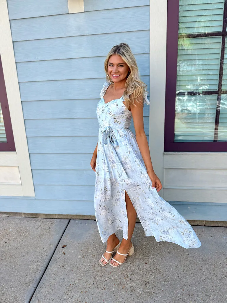 Elegantly In Route Floral Midi Dress sold by Bella Rose boutique product image thumbnail 2