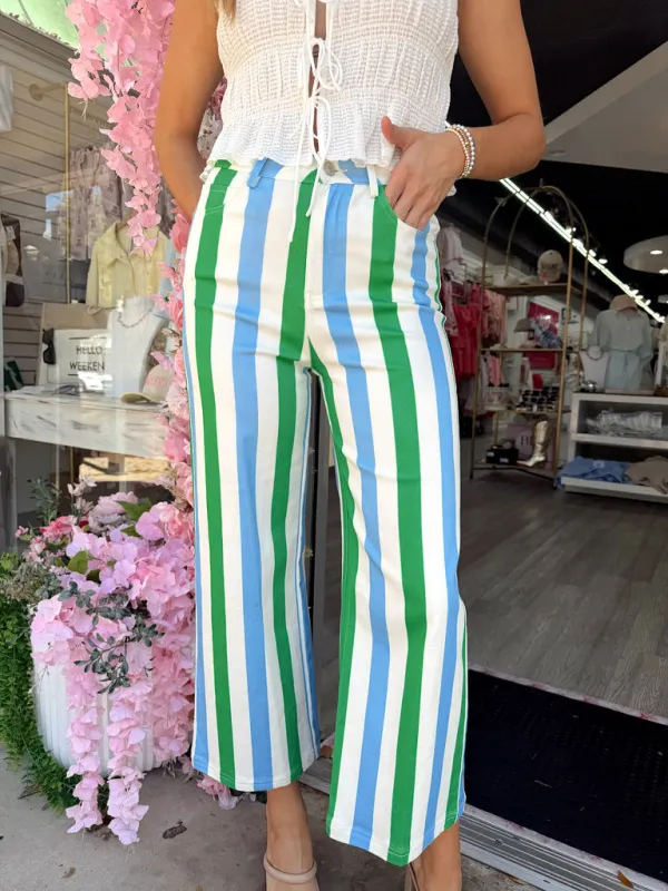Lost On You Stripe Pants sold by Bella Rose boutique