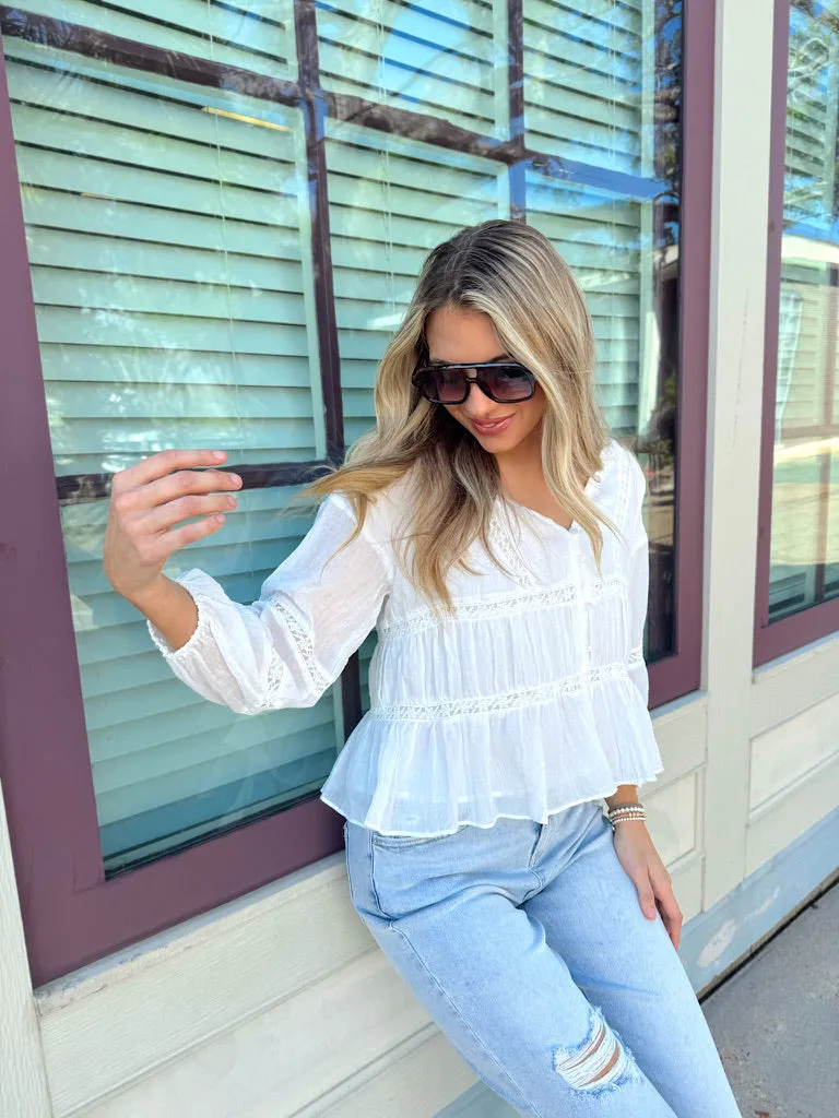 Easy Attitude Ruffled Blouse sold by Bella Rose boutique product image thumbnail 2
