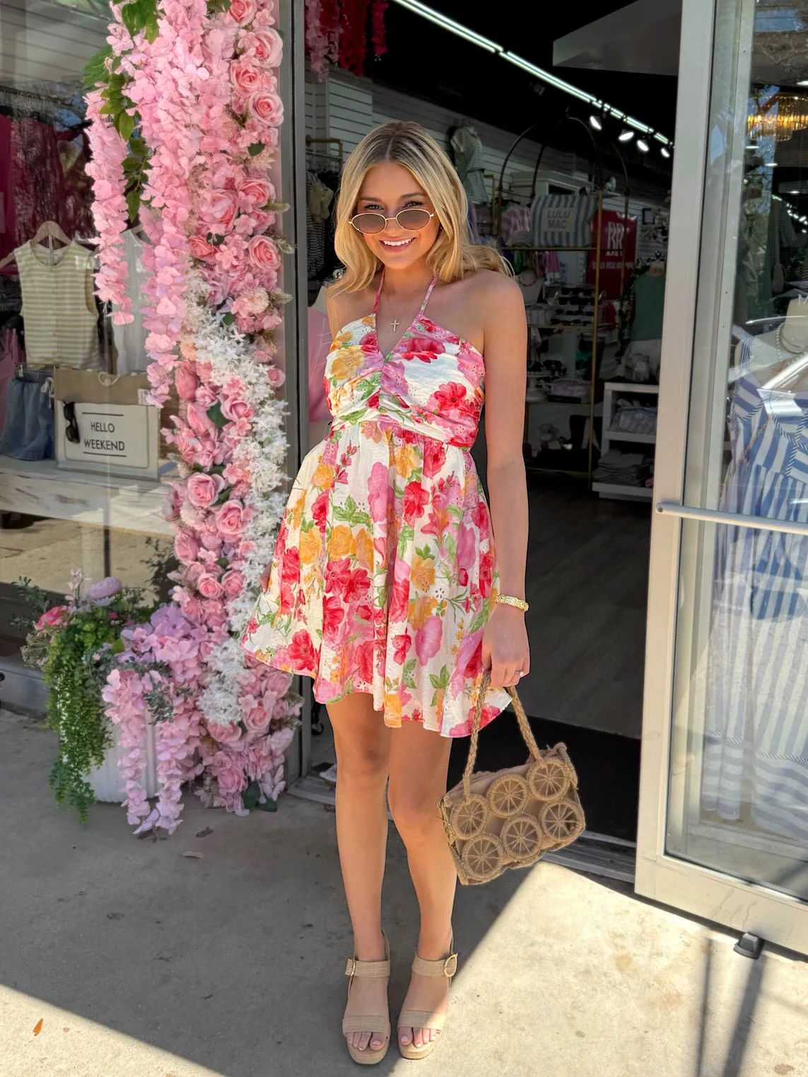 Main Character Floral Mini Dress sold by Bella Rose boutique product image thumbnail 3