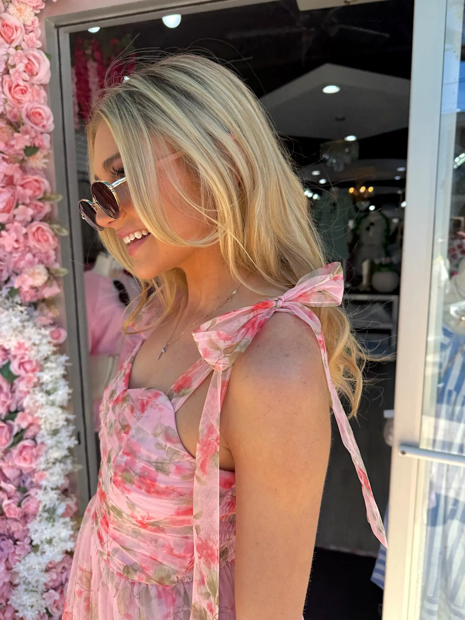 Bloom Of Grace Floral Midi Dress sold by Bella Rose boutique product image thumbnail 2