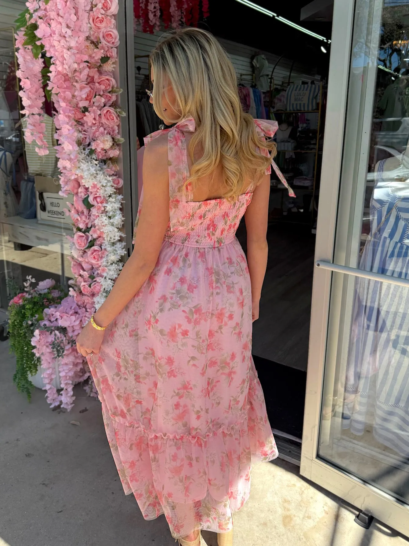 Bloom Of Grace Floral Midi Dress sold by Bella Rose boutique product image thumbnail 5