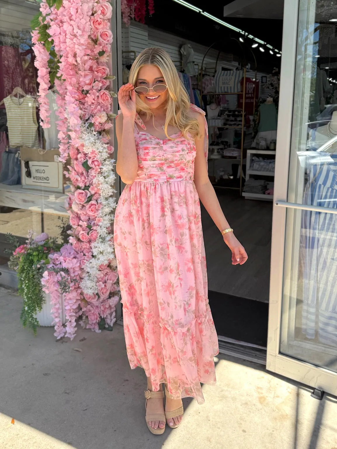 Bloom Of Grace Floral Midi Dress sold by Bella Rose boutique product image thumbnail 3