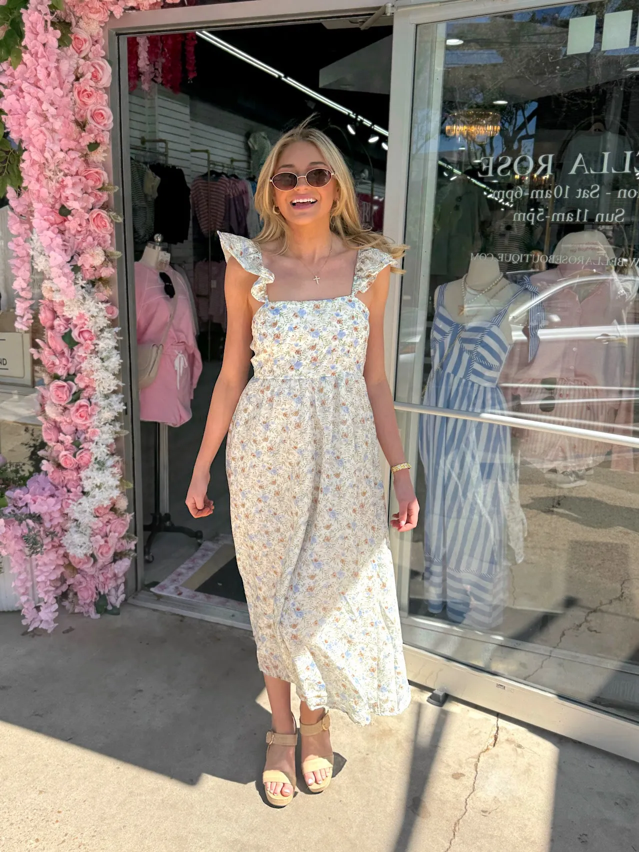 Easy Grace Floral Midi Dress sold by Bella Rose boutique product image thumbnail 2