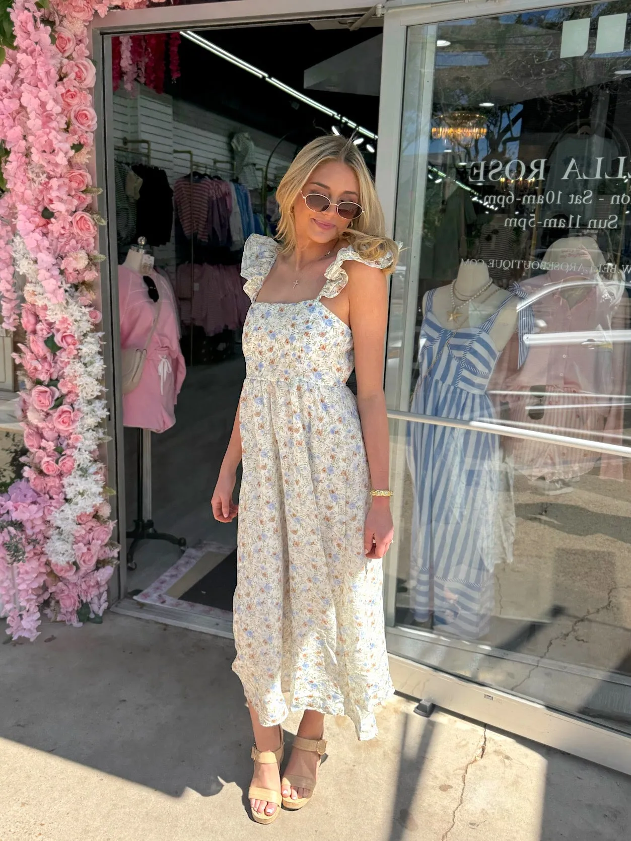 Easy Grace Floral Midi Dress sold by Bella Rose boutique product image thumbnail 3