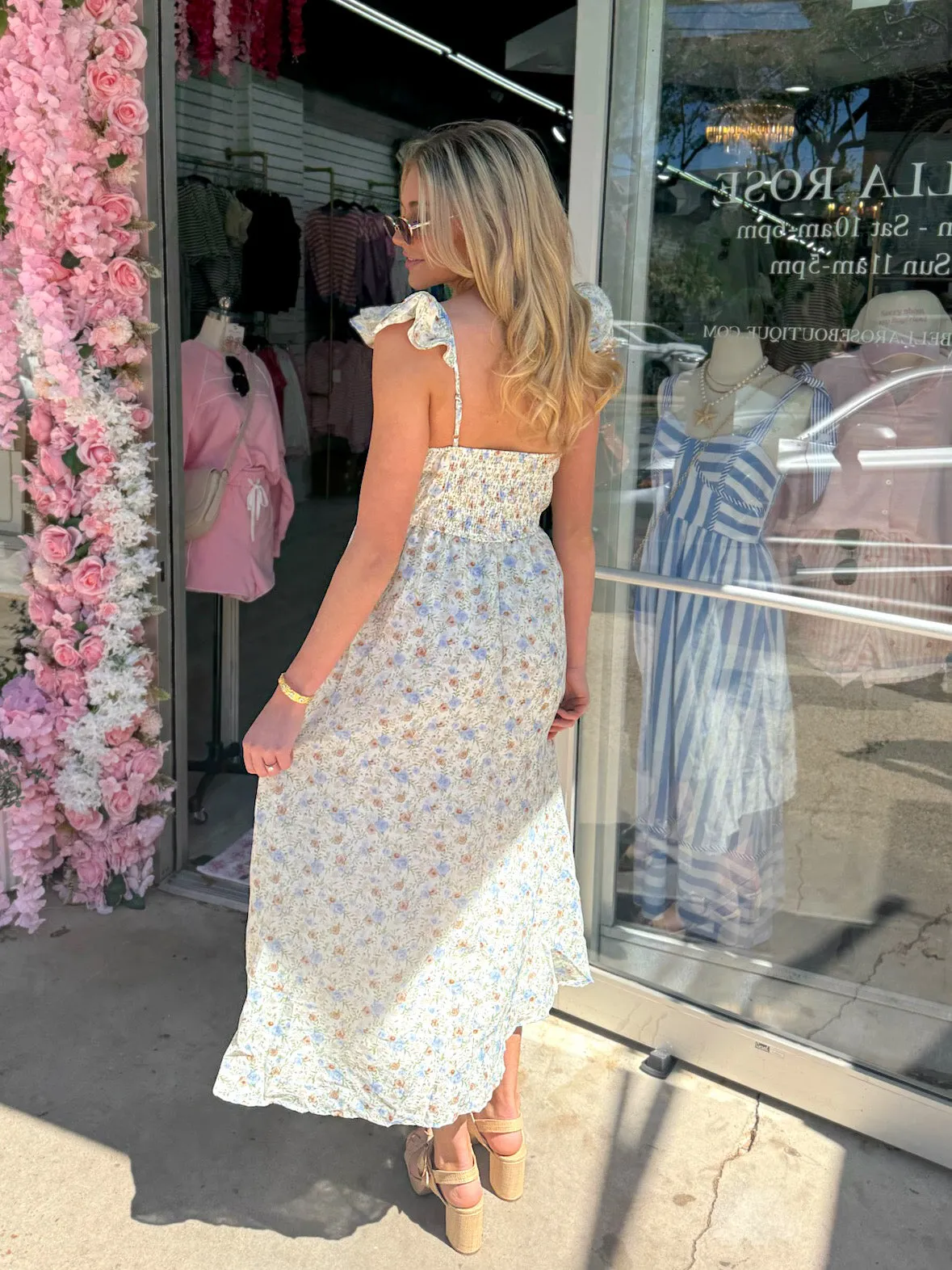 Easy Grace Floral Midi Dress sold by Bella Rose boutique product image thumbnail 4