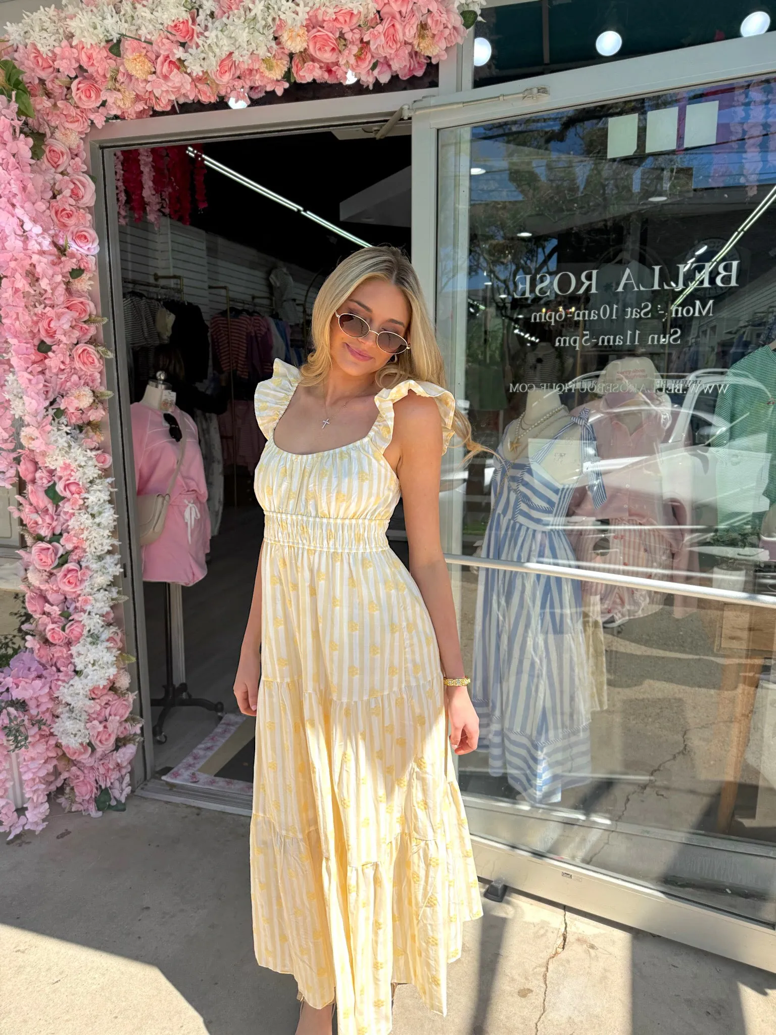 Sweet Like Spring Stripe Midi Dress sold by Bella Rose boutique product image thumbnail 3