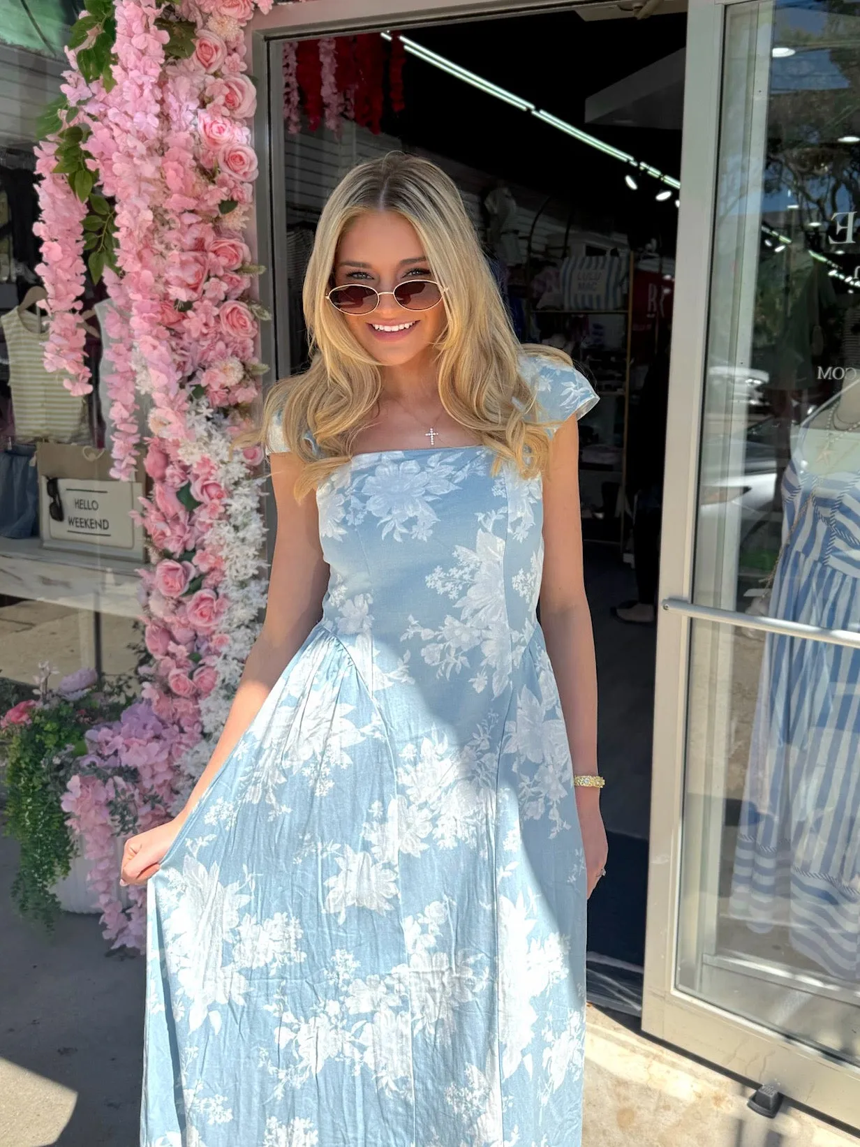 Delicate Days Floral Midi Dress sold by Bella Rose boutique product image thumbnail 2