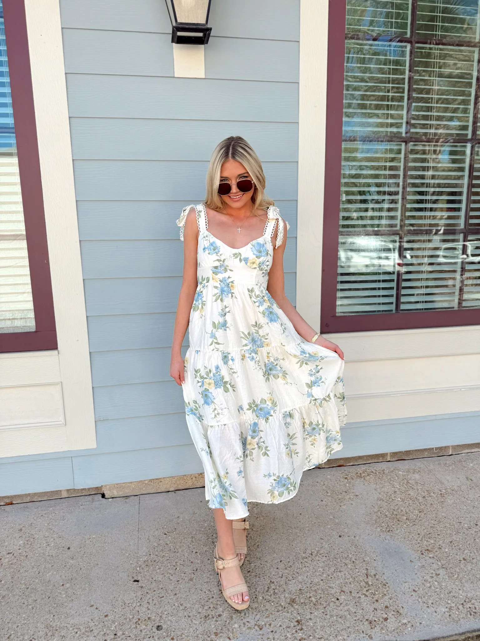 Lovely Intent Floral Midi Dress sold by Bella Rose boutique product image thumbnail 3