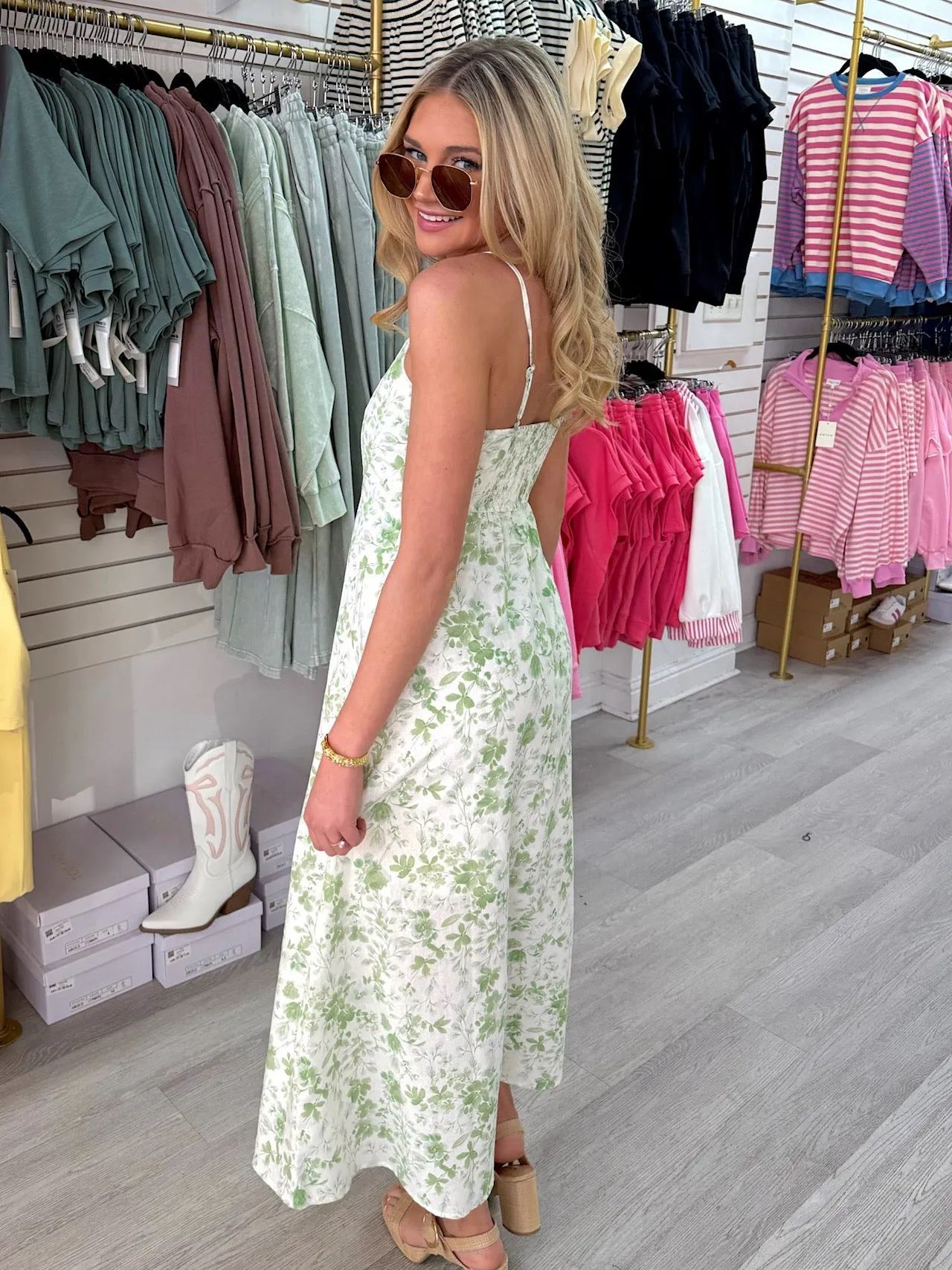 Whispers Of Elegance Floral Midi Dress sold by Bella Rose boutique product image thumbnail 3