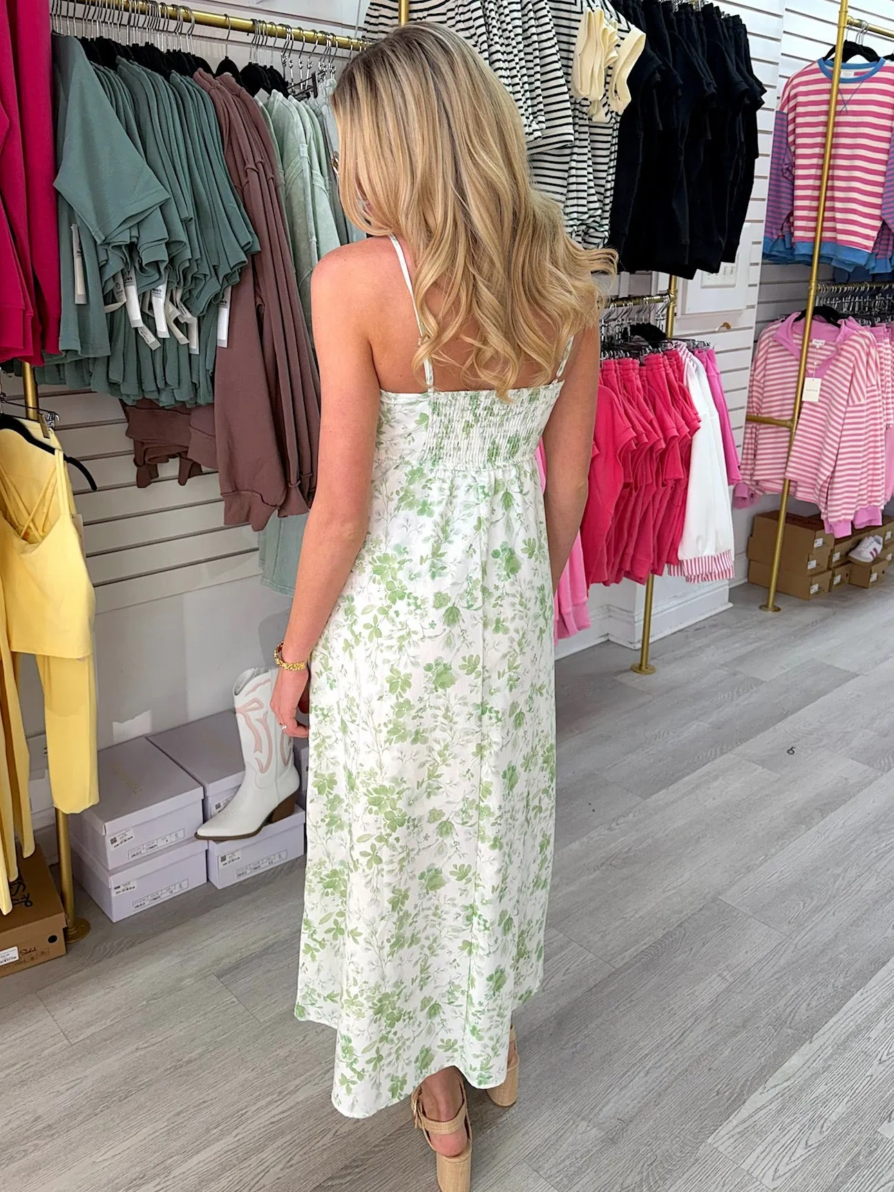 Whispers Of Elegance Floral Midi Dress sold by Bella Rose boutique product image thumbnail 4