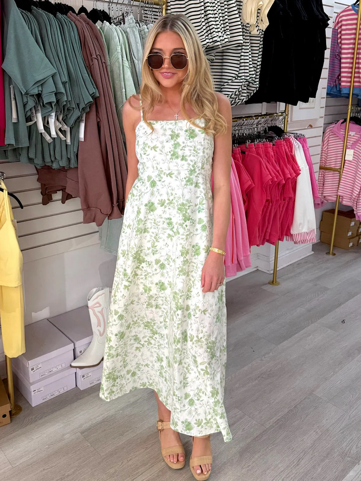 Whispers Of Elegance Floral Midi Dress sold by Bella Rose boutique product image thumbnail 2